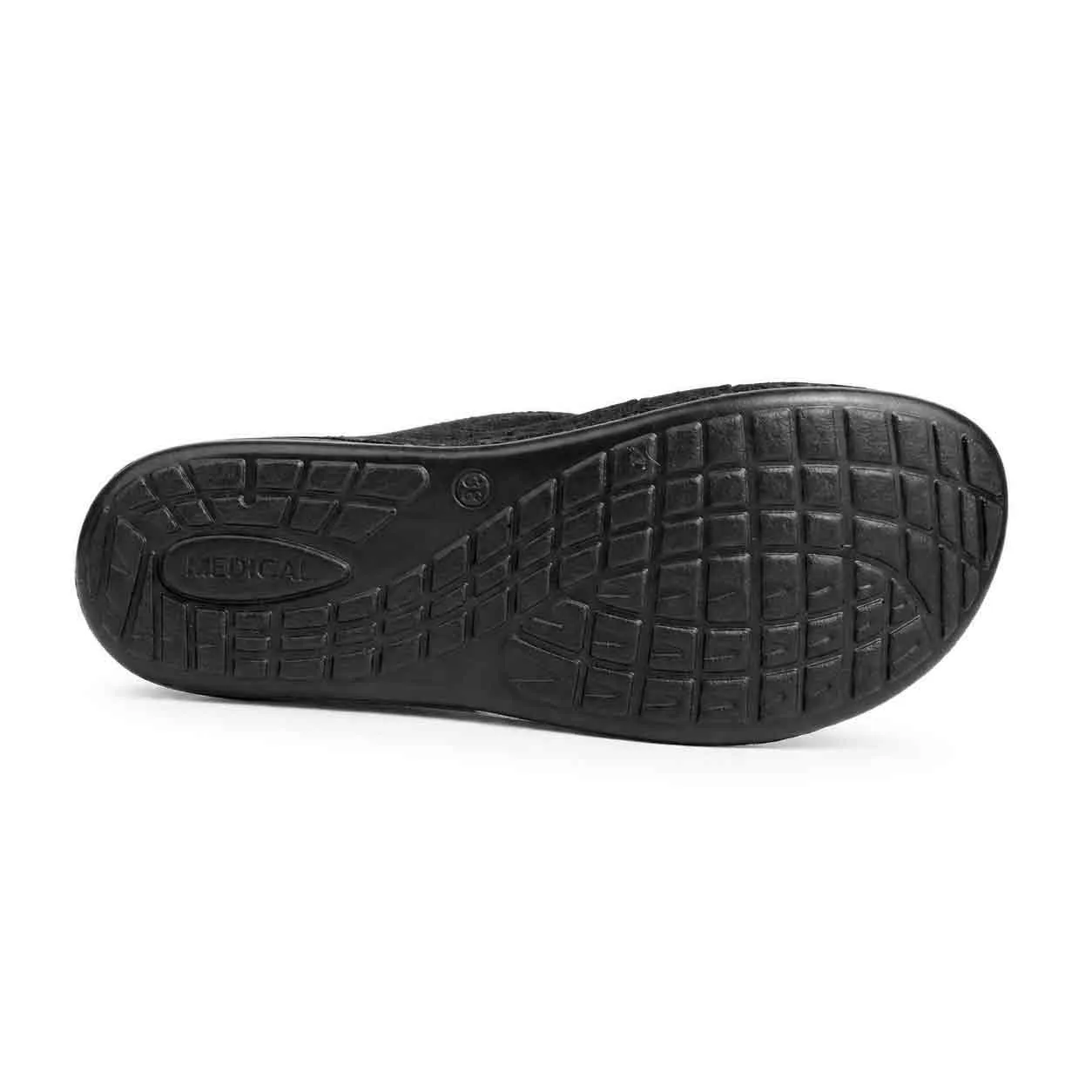 Sandale medicale Confort pour femme 500 noir daim  miniature